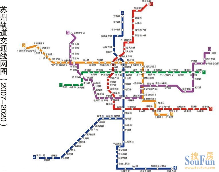 苏州轨道交通线路图