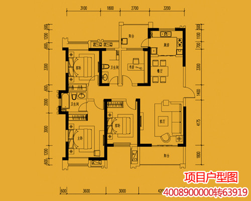 华润橡树湾140平米户型点评 这款户型为四房两厅两卫配置,对于我门一