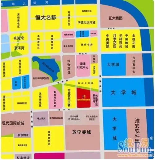 城南大学城异军突起 淮安副中心未来新家_房产