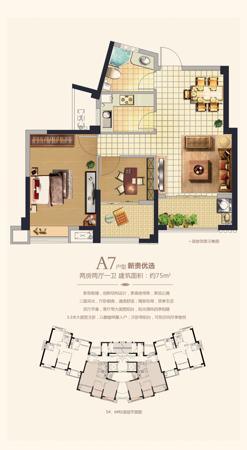 香开新城75-138平米户型