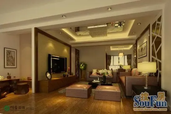 南宁装修效果图 六万装修升禾绿城世界现代简