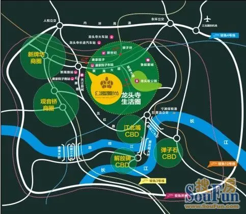 公园1881叠跃洋房、公园云尚阔景华宅及精装公寓、置尚中心高清图片