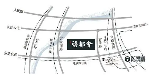 正在建设中的 2号线,规划中的 3号线将与武广高铁交会在武广新城.