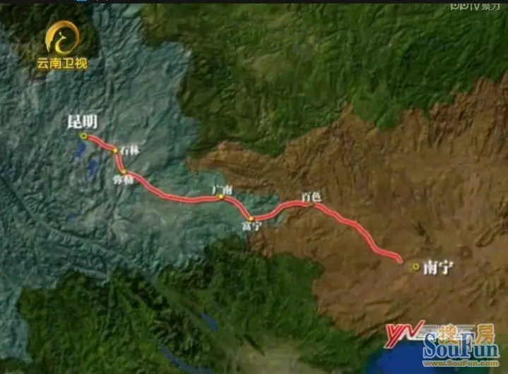 [提要]云桂铁路主要经过站点:昆明,石林,弥勒,广南,富宁,百色,南宁.