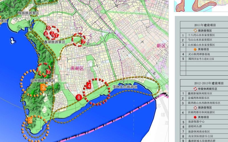 蠡湖新城规划图(来源:无锡规划网)图片