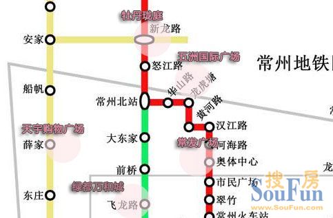 常州 线路局部图