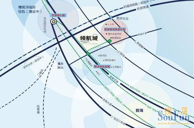 沿江高速,深中通道以及地铁1号线和建设中的11号线,规划中的10号线等