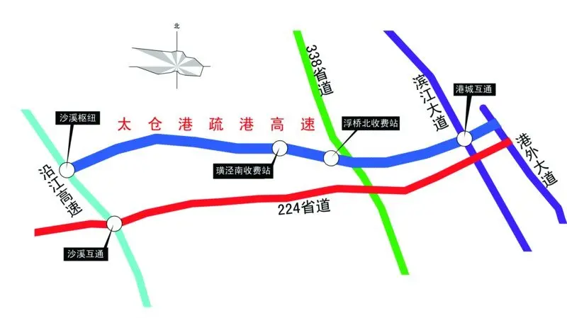 由沿江高速接通太仓港 太仓港疏港高速昨通车