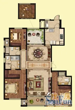 九龙仓擎天半岛185平米户型图