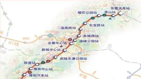 东莞轻轨r2线站点居住价值受青睐 沿线楼盘售价差异大