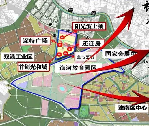 因三国争霸而在天津楼市闻名的辛庄镇今日再出两宗土地,其中津南(挂
