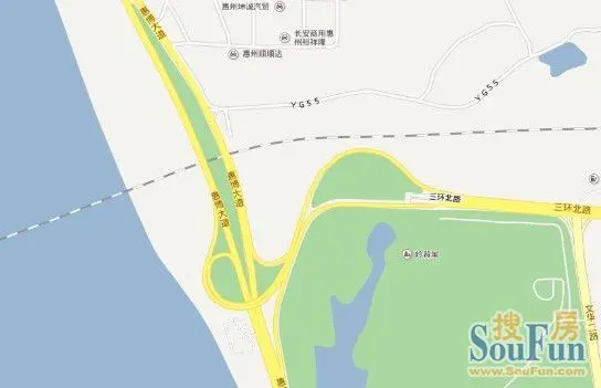 惠州大道立交桥 惠州大道三新村路段,与三环北路相交.