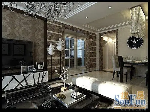 花千树124平简约3居室 清馨自然低调奢华的品