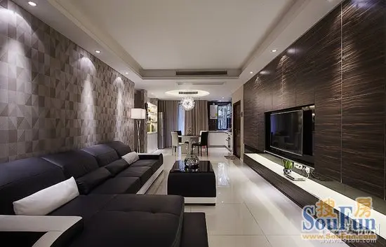 90平2室2厅黑白灰时尚婚房 小小阳台大利用收