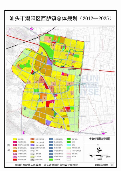 潮阳西胪镇总体规划(2012-2025)规划审批公示