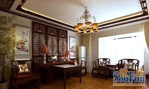 中式古典的装修风格 让装修设计沉稳而又不缺品味-家居快讯-天津搜房装修家居网