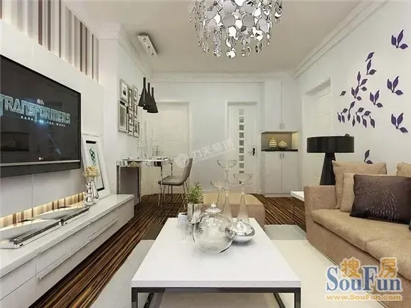 白色主题小户型创意装修 八万全包小空间有大
