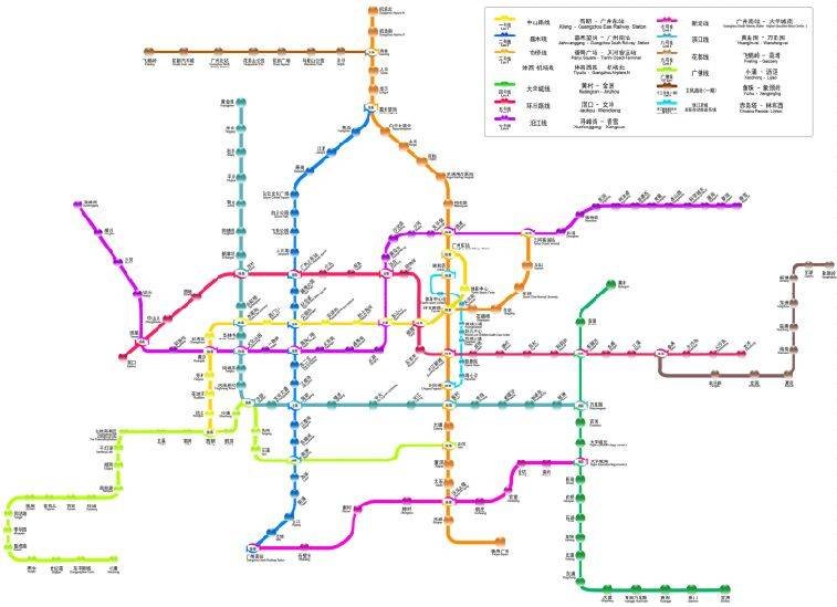4年内将再建11条地铁 广州地铁新线路图登场_房产资讯-广州搜房网