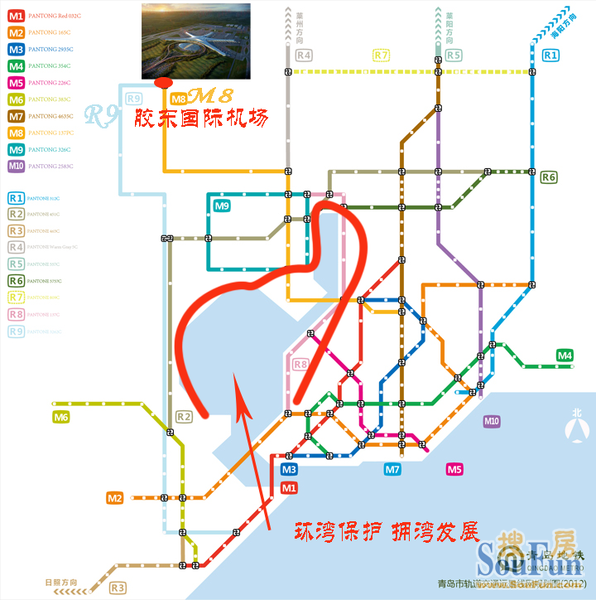 青岛胶东国际机场区位交通图