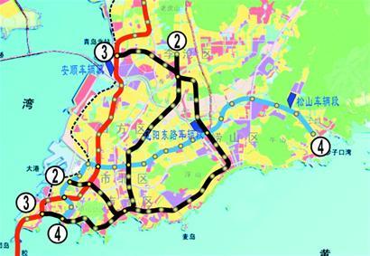 青岛地铁线路规划图(图片来自网络)