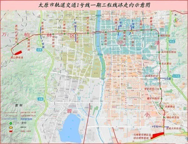 最近又爆出了详细的站点;; 太原地铁一号线站点_快步图片站