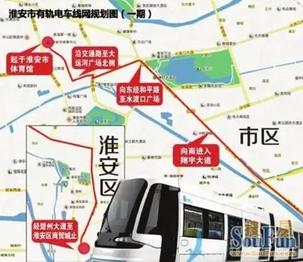淮安有轨电车,香水郡最大赢家