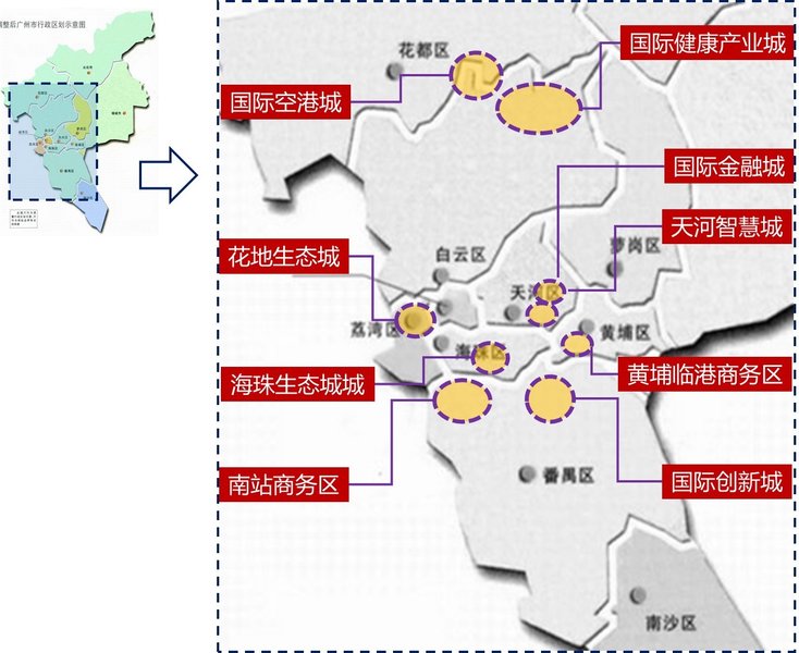 广州9大新城 天河智慧城紧跟时代步伐 2013年上半年,广州9大新城控规