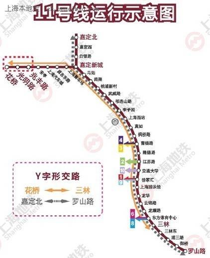 地铁11号线线路图