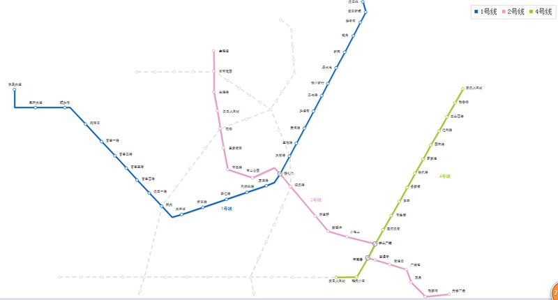 年武汉已经有三条地铁线路已经开通,分别是轻轨1号线及汉口北延长线图片
