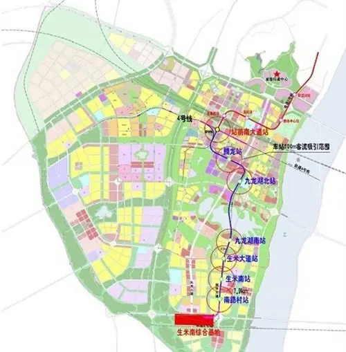 南昌地铁2号线南延线此次路线更改,去掉了九龙湖两大站点:九龙站