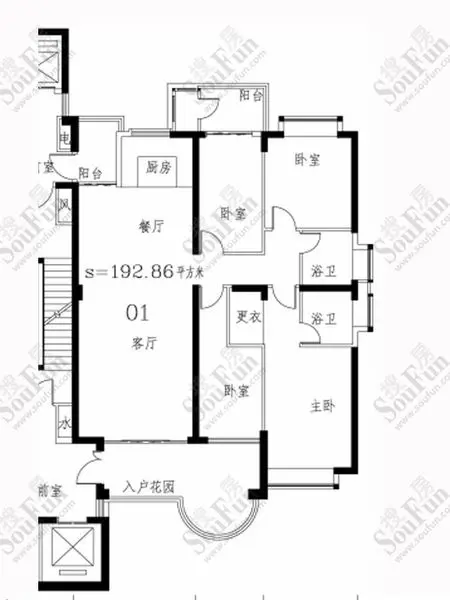 观海居3幢01-04户型图全面曝光 面积156-192㎡-汕头网