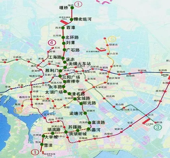 无锡地铁规划图