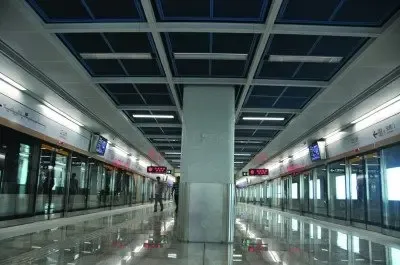 安德门站换乘大厅首露真容