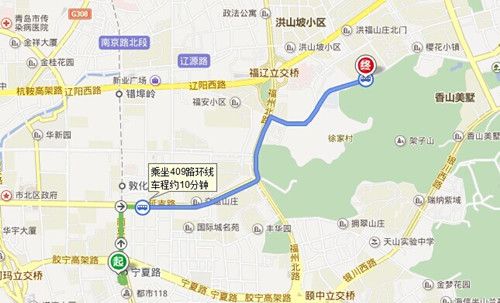 从吴兴路乘坐409路到樱花小镇的路线