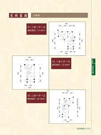 新市镇 公租房(东欣家园)建设项目的户型图