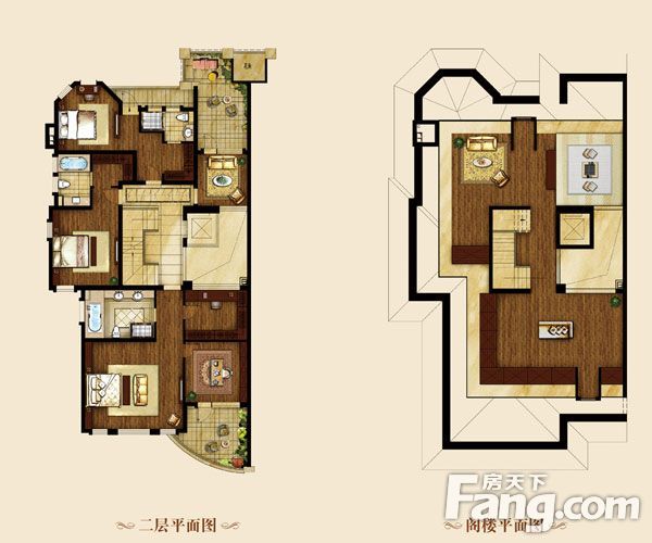 红星威尼斯庄园573㎡天玺官邸双拼户型鉴赏