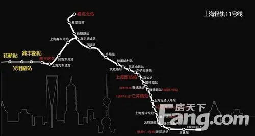 11号线花桥线路图,花桥11号线线路图 11号线花桥段开通近1年 花桥楼盘涨跌榜