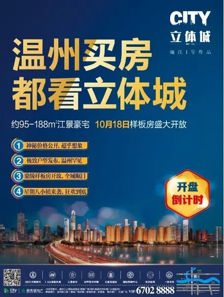 温州立体城之最美江景豪宅 价格震撼公开!