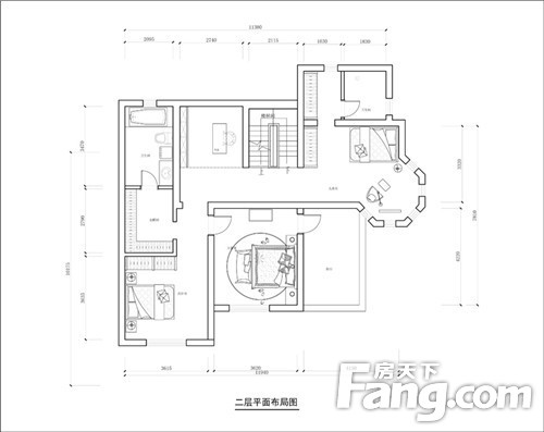 银盛泰德郡地中海风格别墅户型图