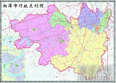 新版湘潭市 区划图出炉 相关单位可免费领取