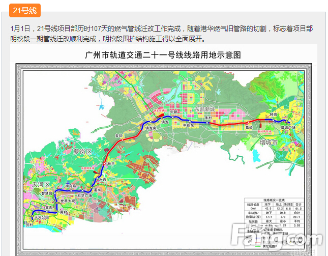 地铁6,21号线拉近东部距离 首付1.5成起萝岗减35万