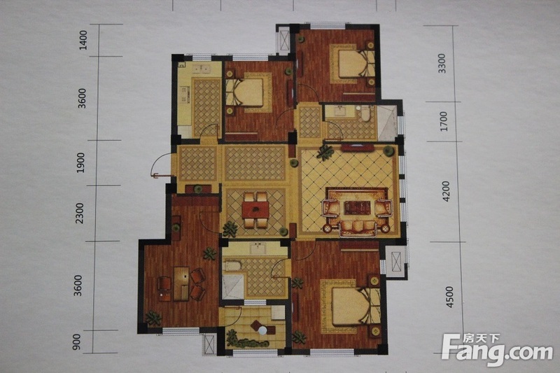 南滨河湿地景观白鹭金岸优雅四居c户型点评-临沂新房