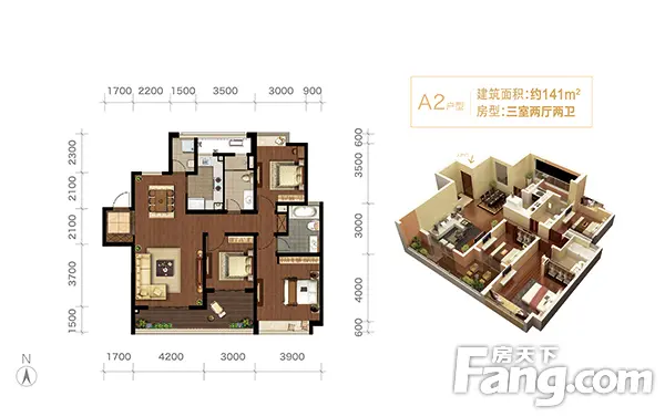 龙洲伊都1#甲3月28日将开 141㎡户型点评-常州新房网