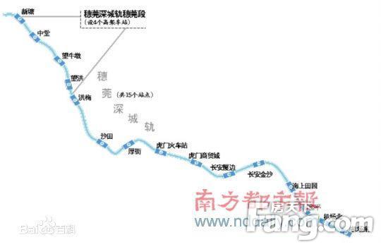 穗莞深城际路线:预计2016年开通,线路长53.