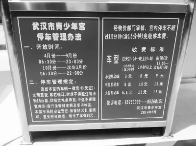 武汉市青少年宫停车费涨了一倍多?