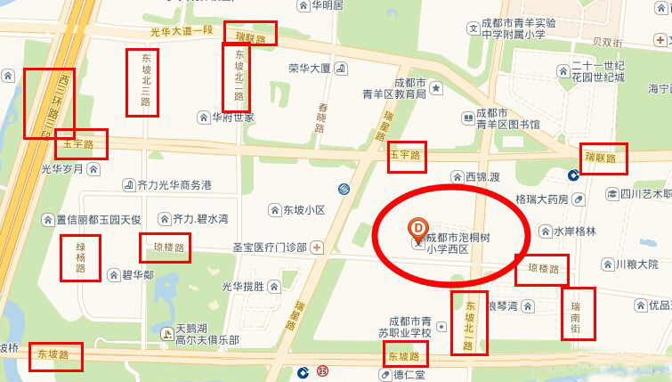 2015成都青羊区 地图 曝光 家住哪可以读泡小?