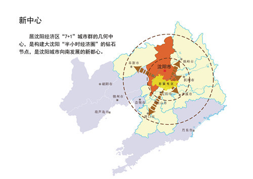 这里位居沈阳经济区"7 1"城市群几何 ,是大沈阳2400万人口" 时经济圈