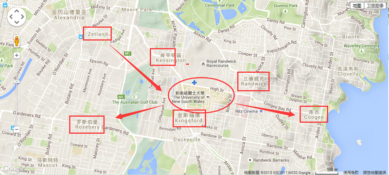 悉尼学区房地图:世界名校新南威尔士大学图片