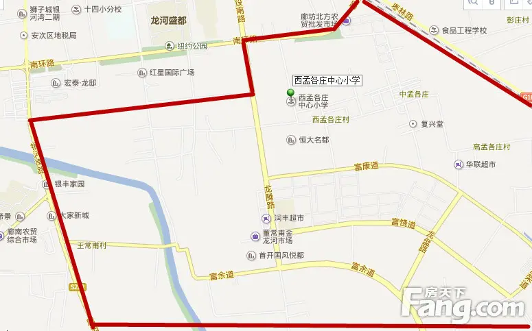 2015廊坊安次区小学划片地图 看你的孩子能去哪上学