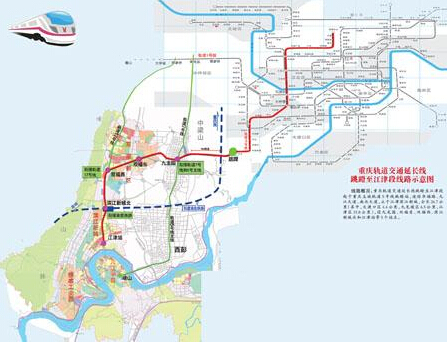 据了解,此次轨道交通延伸线江津段起于重庆主城轨道5号线跳蹬站,是轨图片